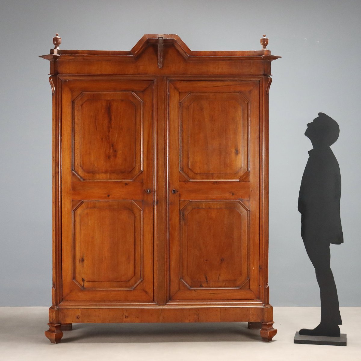 Umbertino Wardrobe In Italian Walnut, Late 19th Century-photo-2