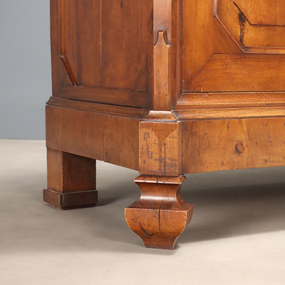 Umbertino Wardrobe In Italian Walnut, Late 19th Century-photo-4