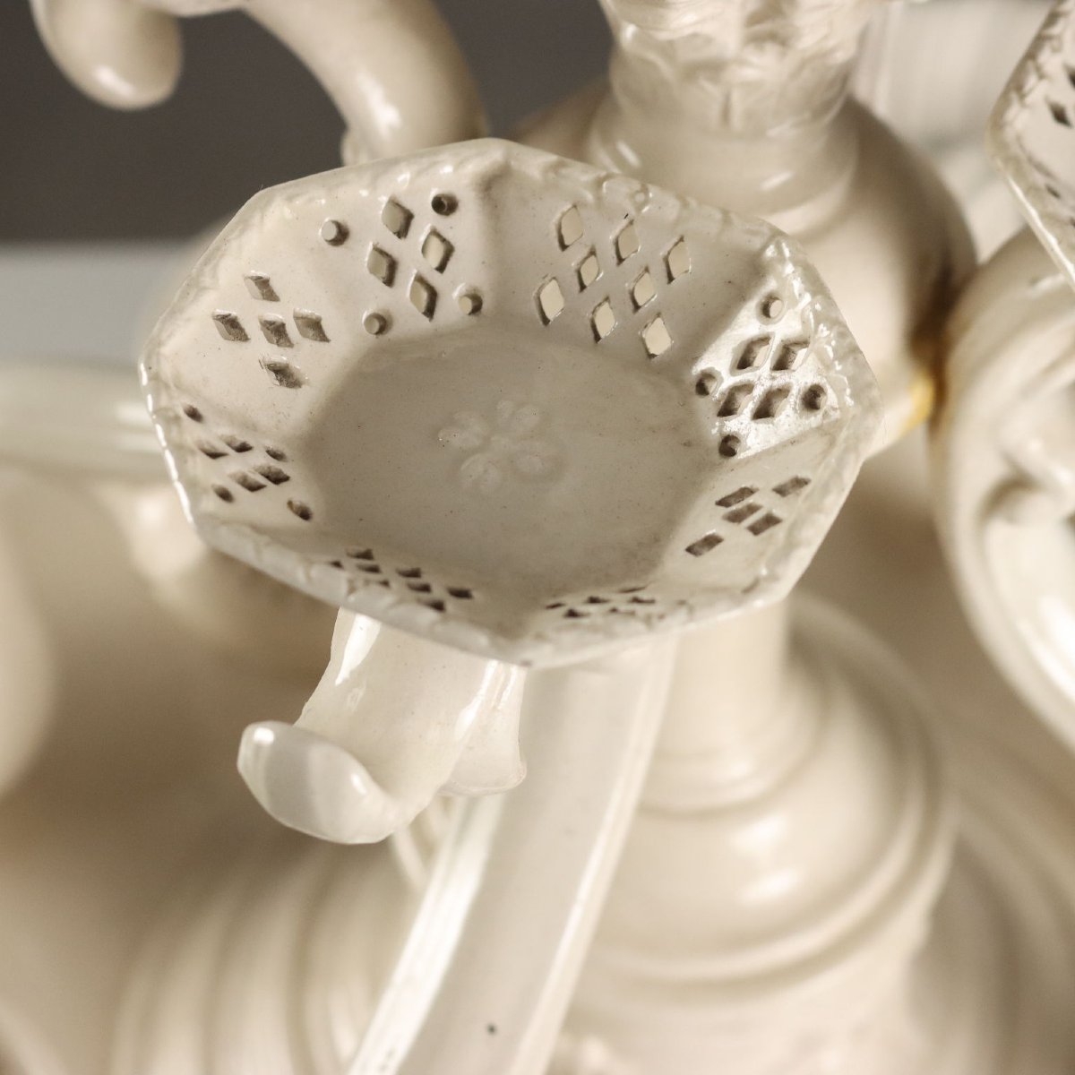Plat De Ménage Centerpiece, Bassano Earthenware, Italy, Late 19th Century-photo-4