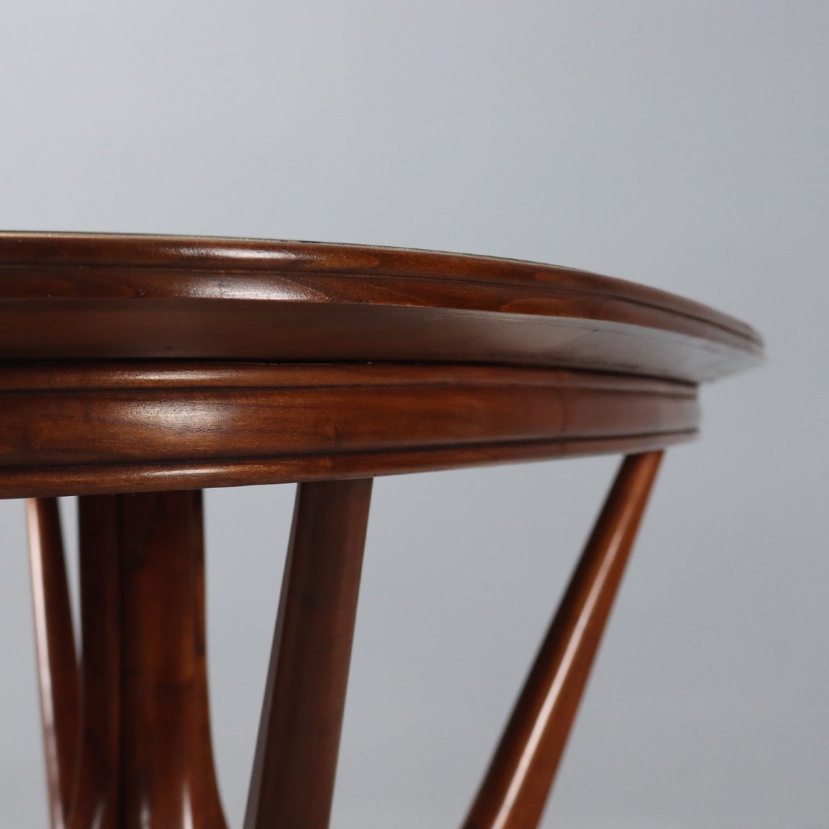 Vintage Table Painted Beech Glass Design Italy 1950s-photo-1