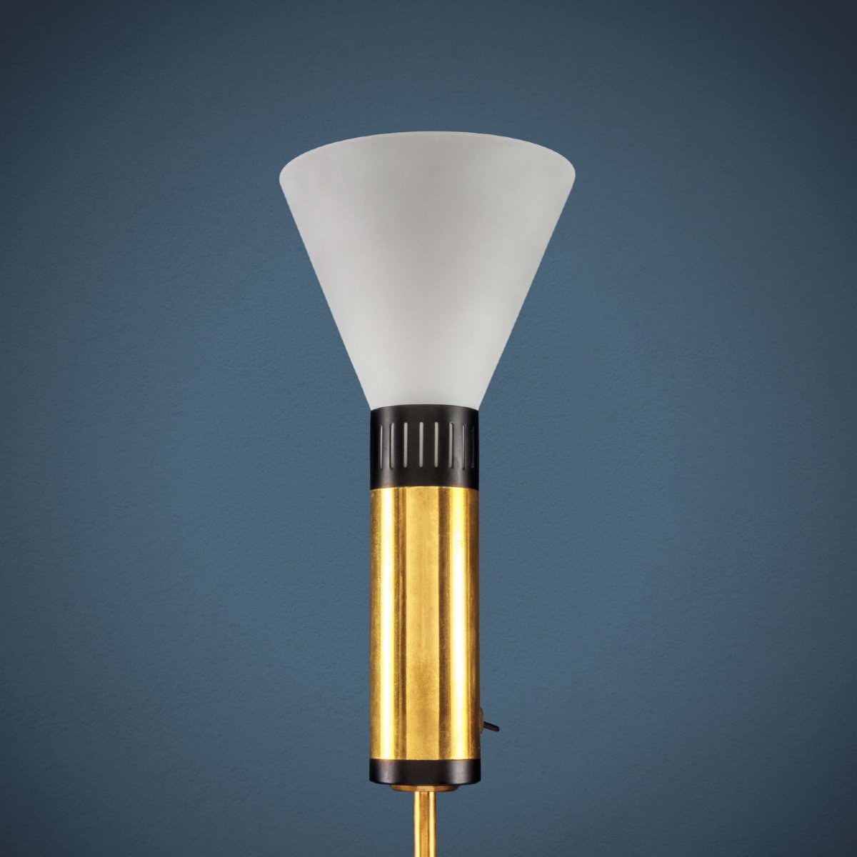 Stilnovo Vintage Floor Lamp Aluminium Brass Metal Italy 1960s-photo-3