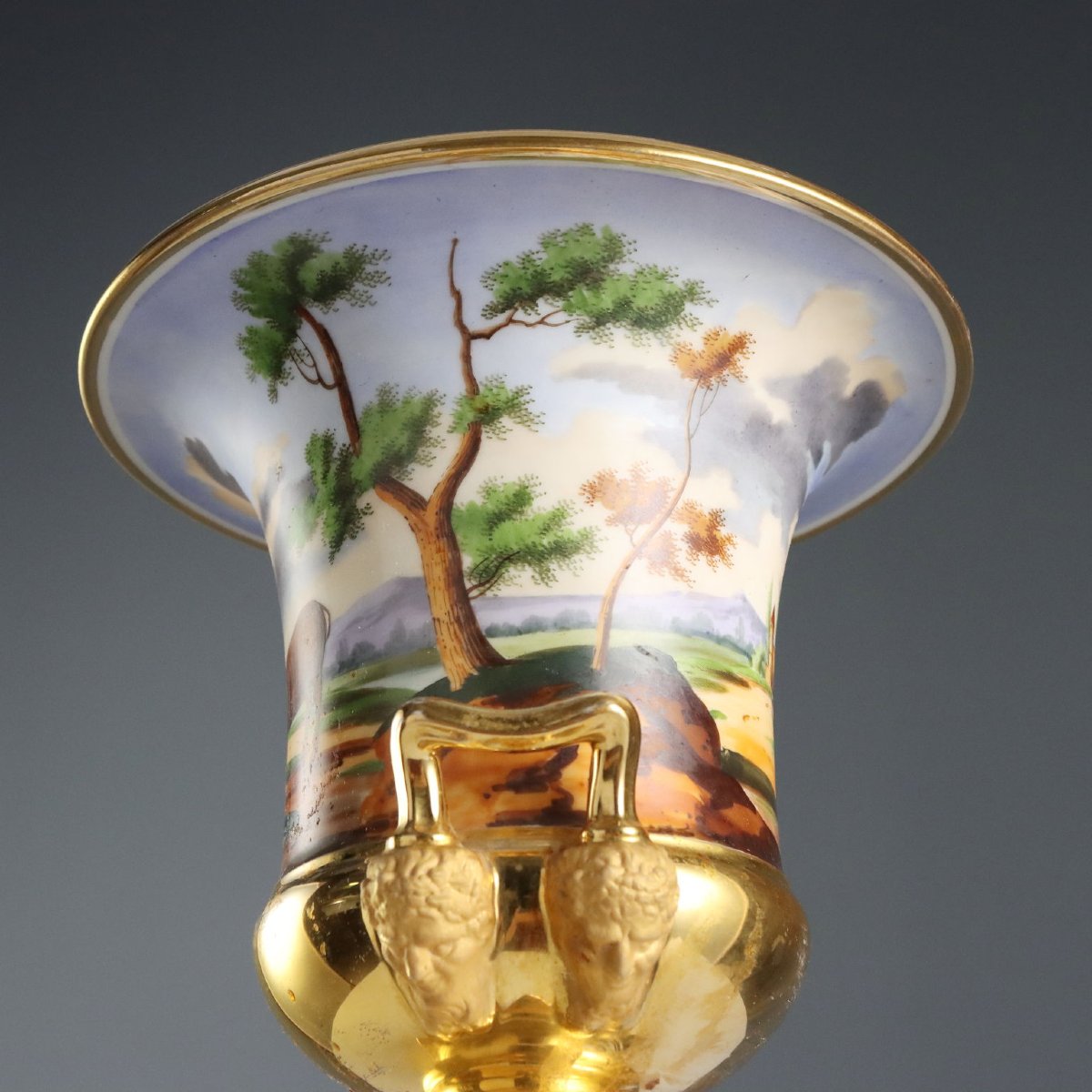 Vases Anciens Porcelaine Peinte Décorations France XIXe Siècle-photo-6