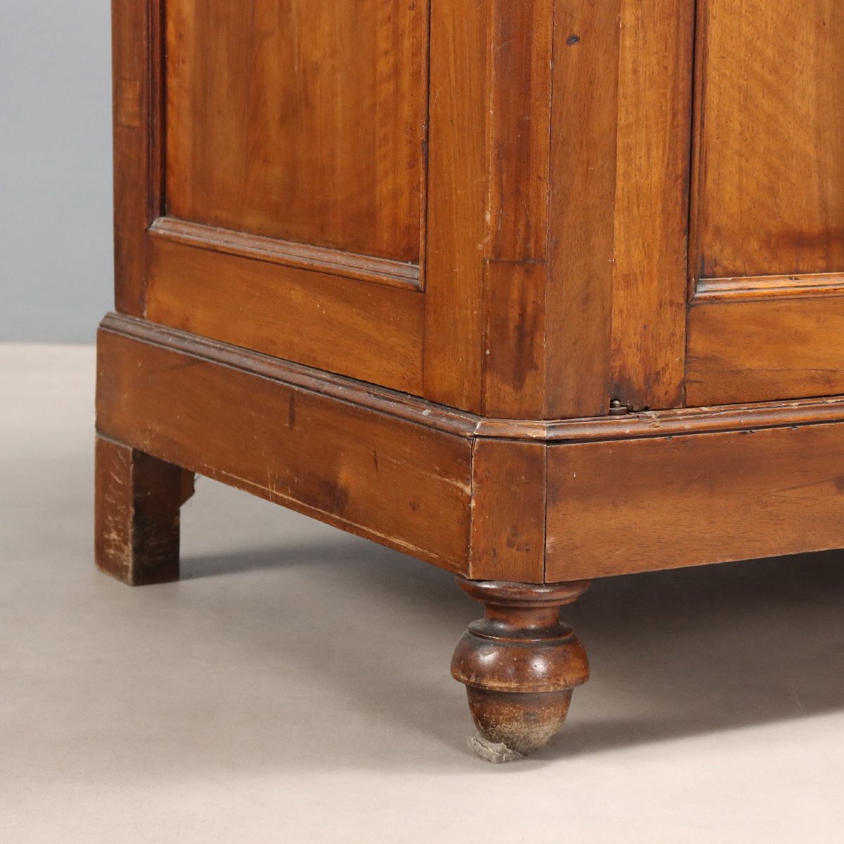 Armoire Ancienne Noyer 4 Étagères Tiroir Italie XIXe Siècle-photo-2