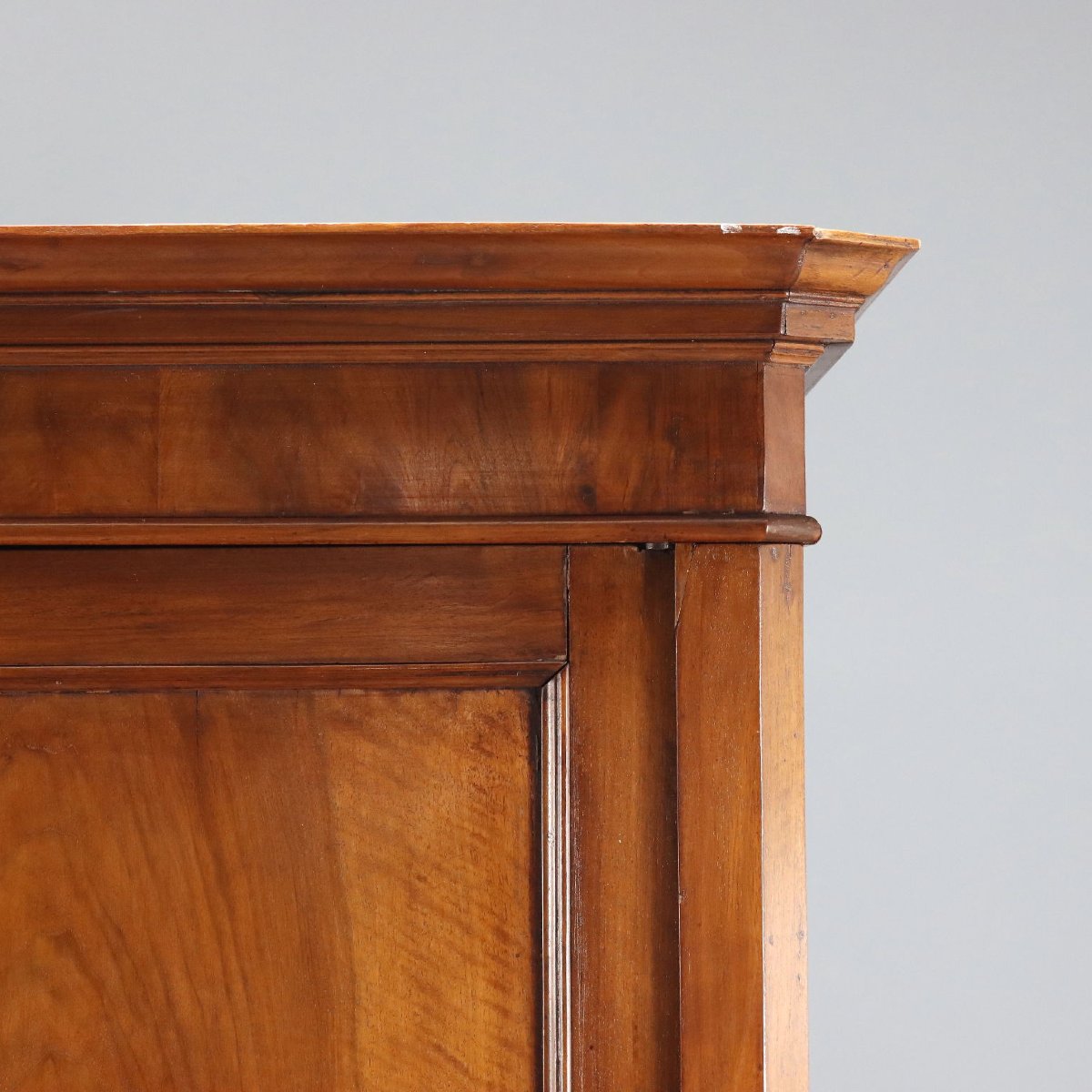 Armoire Ancienne Noyer 4 Étagères Tiroir Italie XIXe Siècle-photo-5