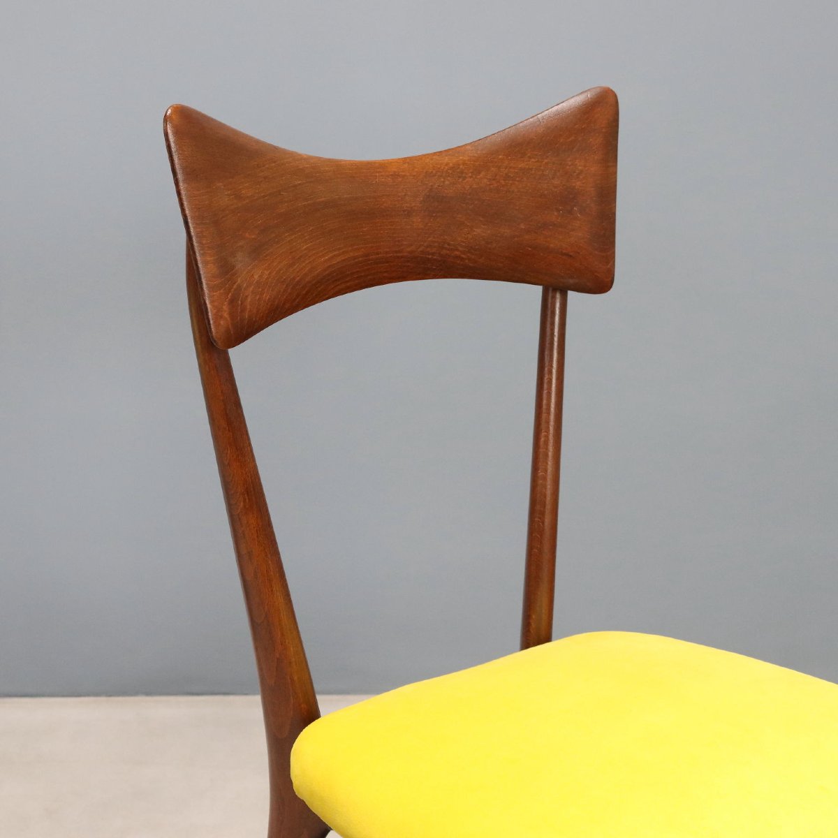 Chaises Vintage Hêtre Teinté Velours Design des Années 50-60-photo-1
