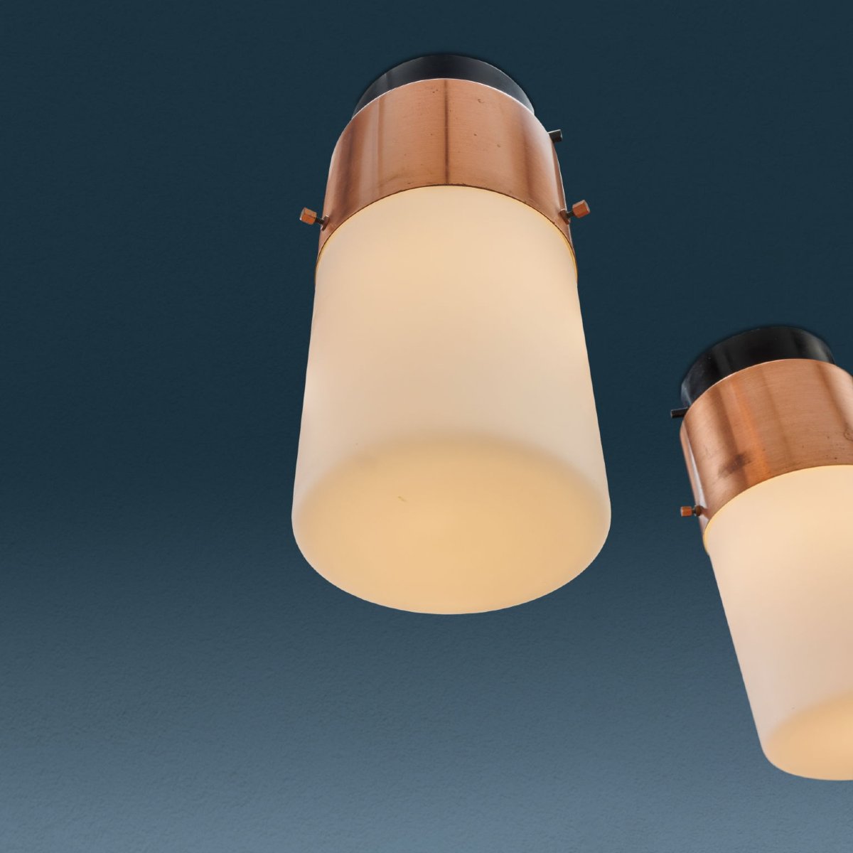 Stilnovo '1245' Lamps Vintage Copper Aluminium Italy 1960s-photo-4