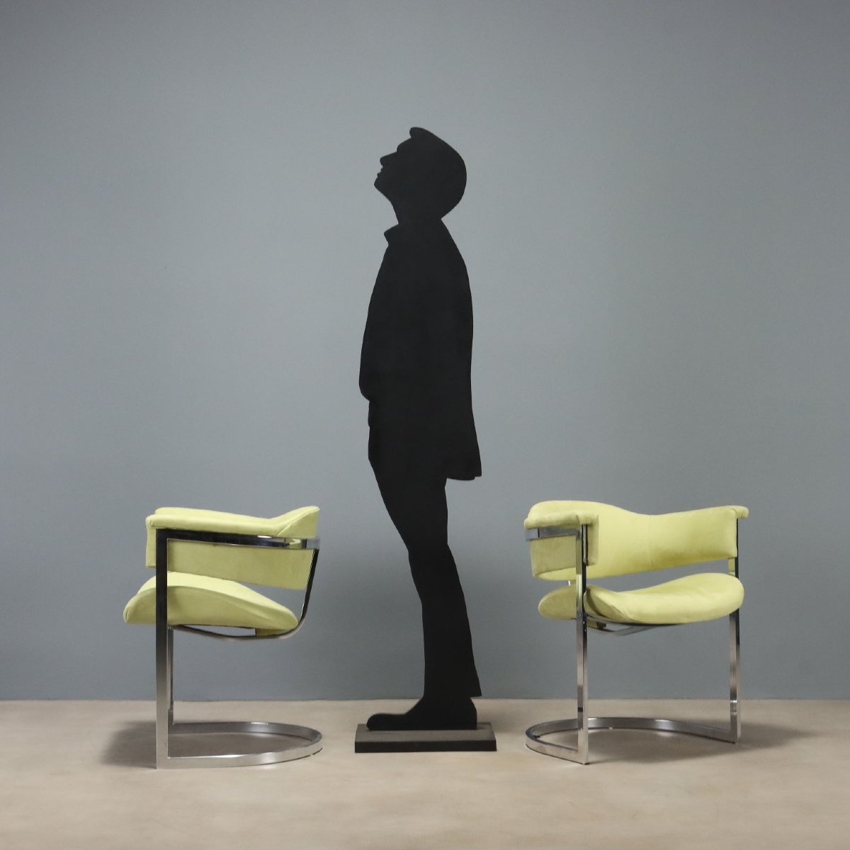 Vintage Saporiti Chairs Design Vittorio Introini Fabric 1970s-photo-2