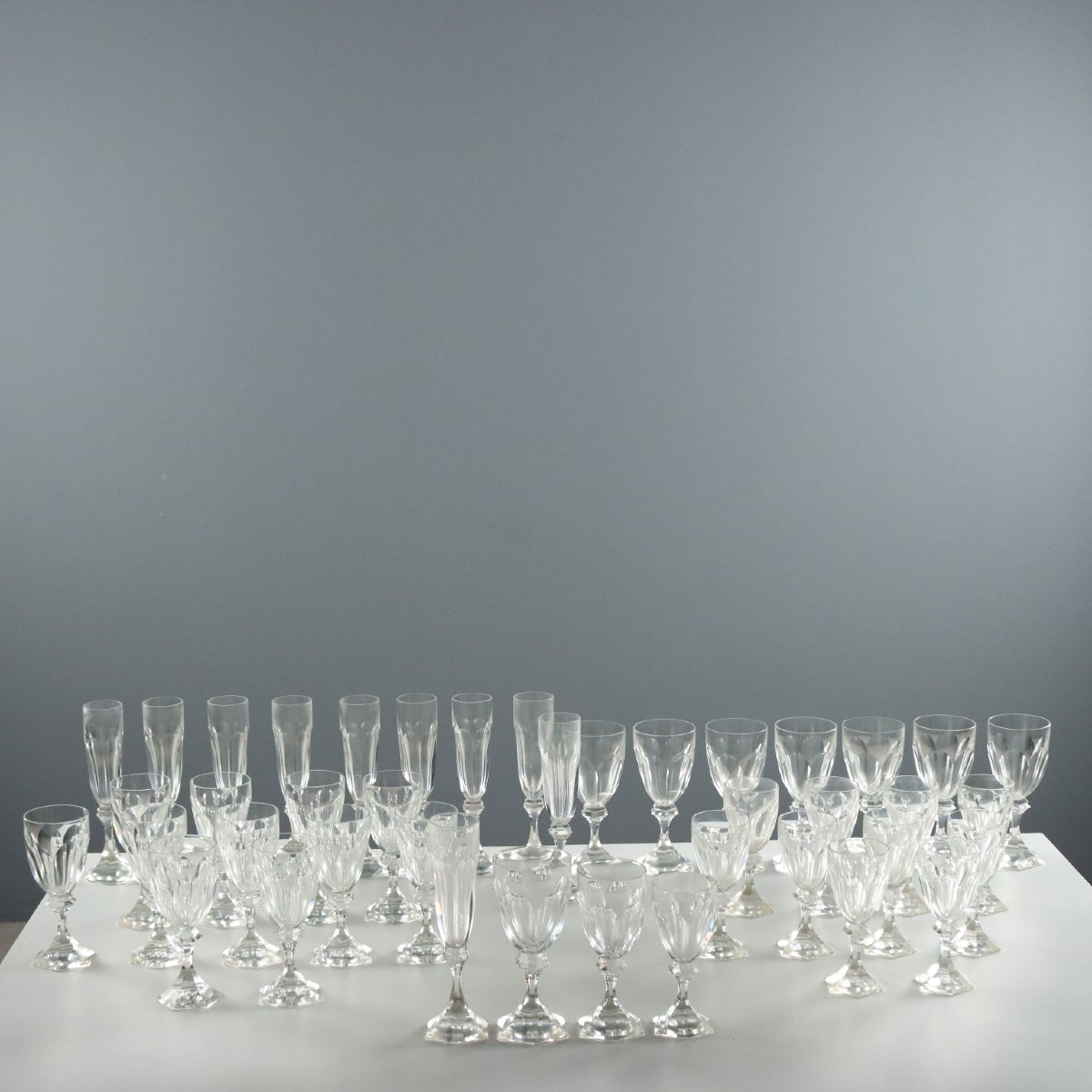 Vintage Glasses Set Chambord Saint Louis France 1970s-photo-6