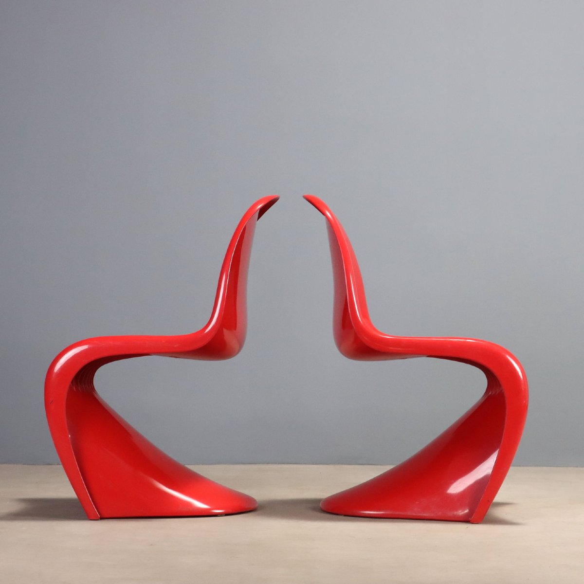 Vintage Chais Vitra 'panton Chair' Design Verner Panton 1970s-photo-3
