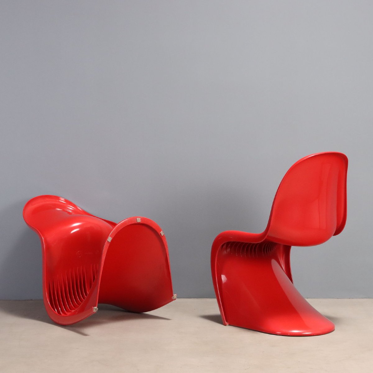 Vintage Chais Vitra 'panton Chair' Design Verner Panton 1970s-photo-4