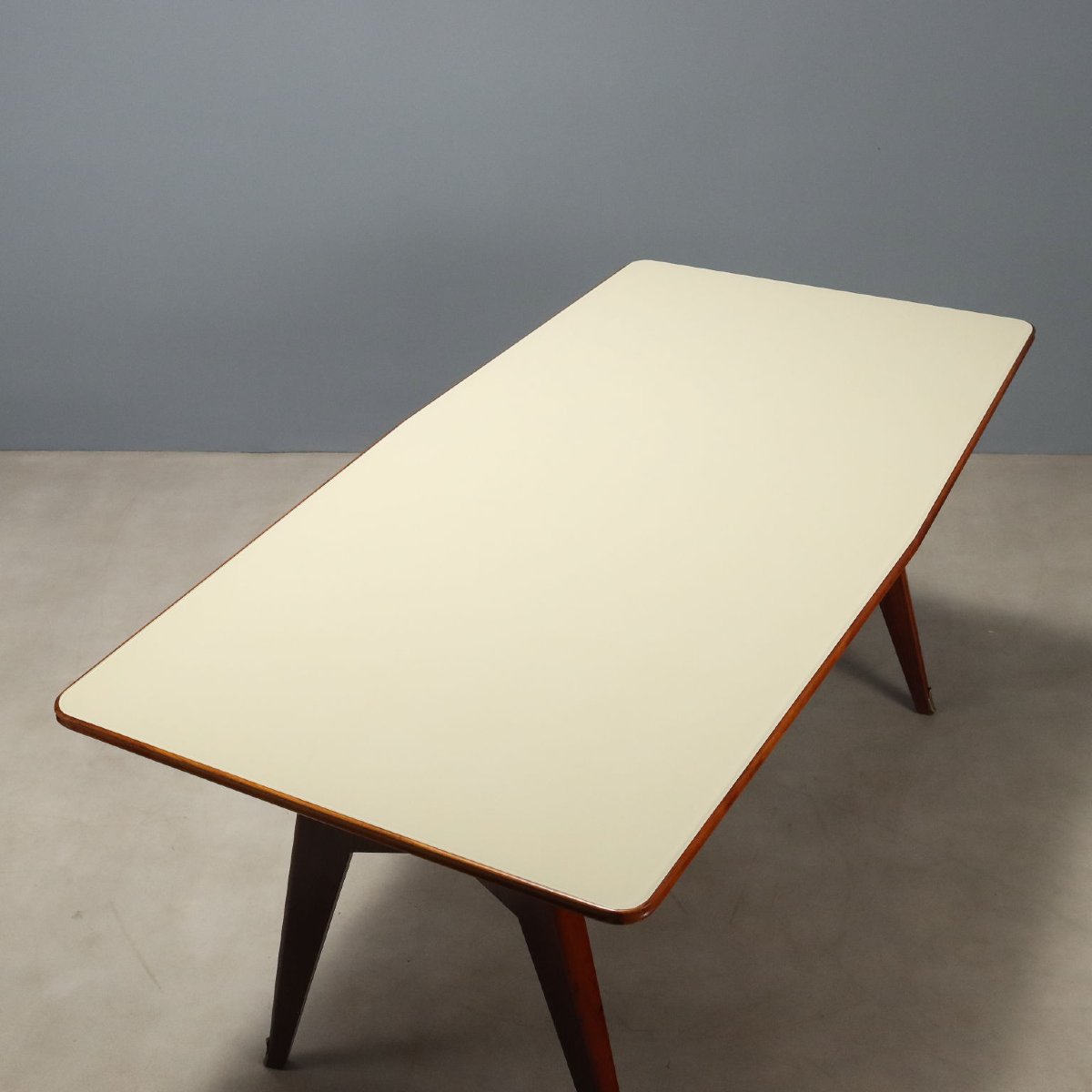 Vintage Table Exotic Wood Glass Design Italy 1950s-1960s-photo-4