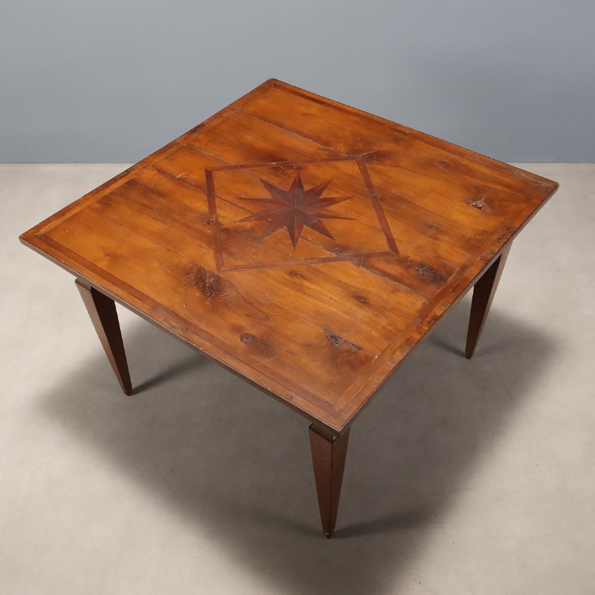 Table Directoire Ancienne Noyer Meriser Italie du XIXe Siècle-photo-2