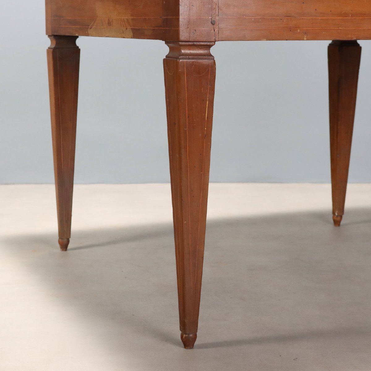 Table Directoire Ancienne Noyer Meriser Italie du XIXe Siècle-photo-2