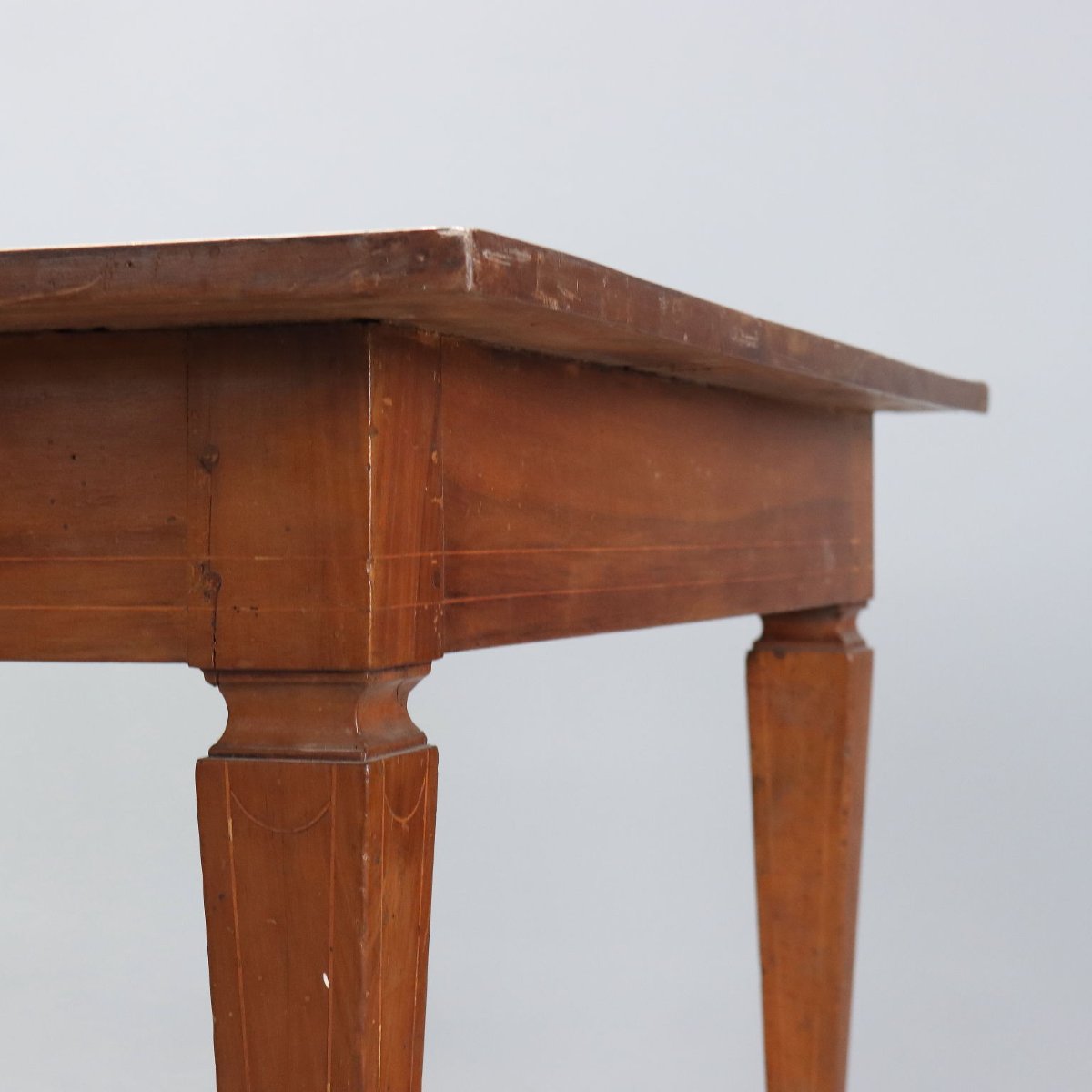 Table Directoire Ancienne Noyer Meriser Italie du XIXe Siècle-photo-4