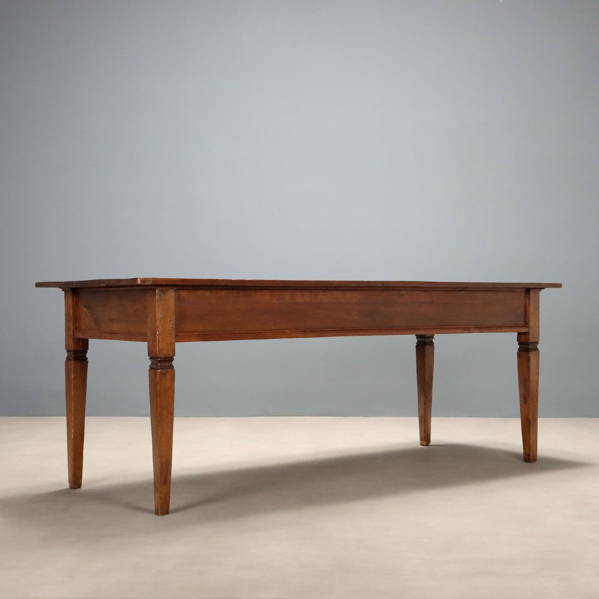 19th-century Italian Walnut Boardroom Table-photo-4