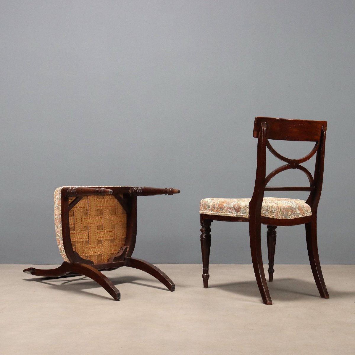 Set Of Six Mahogany Chairs, England, 19th Century-photo-4