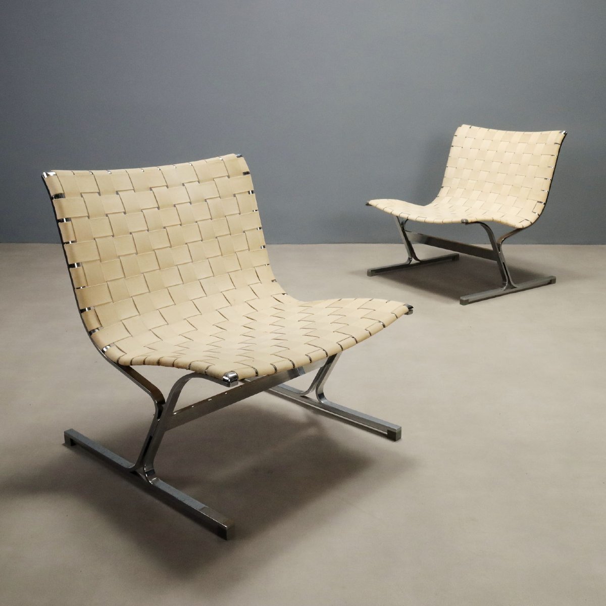 Vintage Armchairs Icf 'plr 1' Design By Ross Littel Italy 1970s