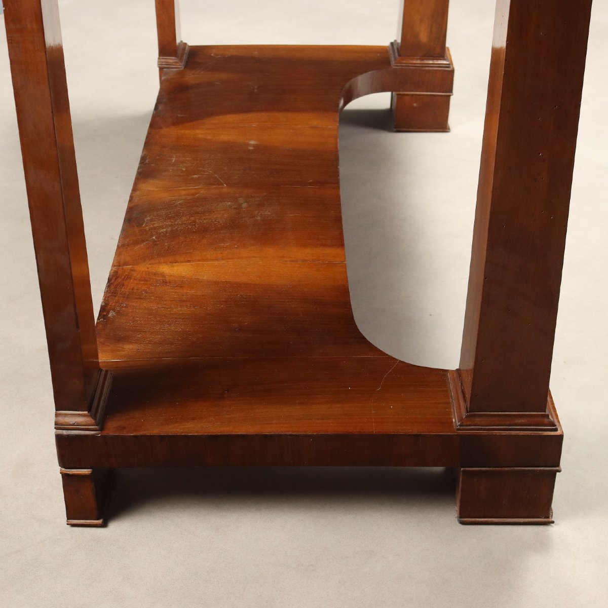 Empire-style Console Table In Poplar And Walnut - Early 19th Century, Lombardy, Early 19th Century-photo-4