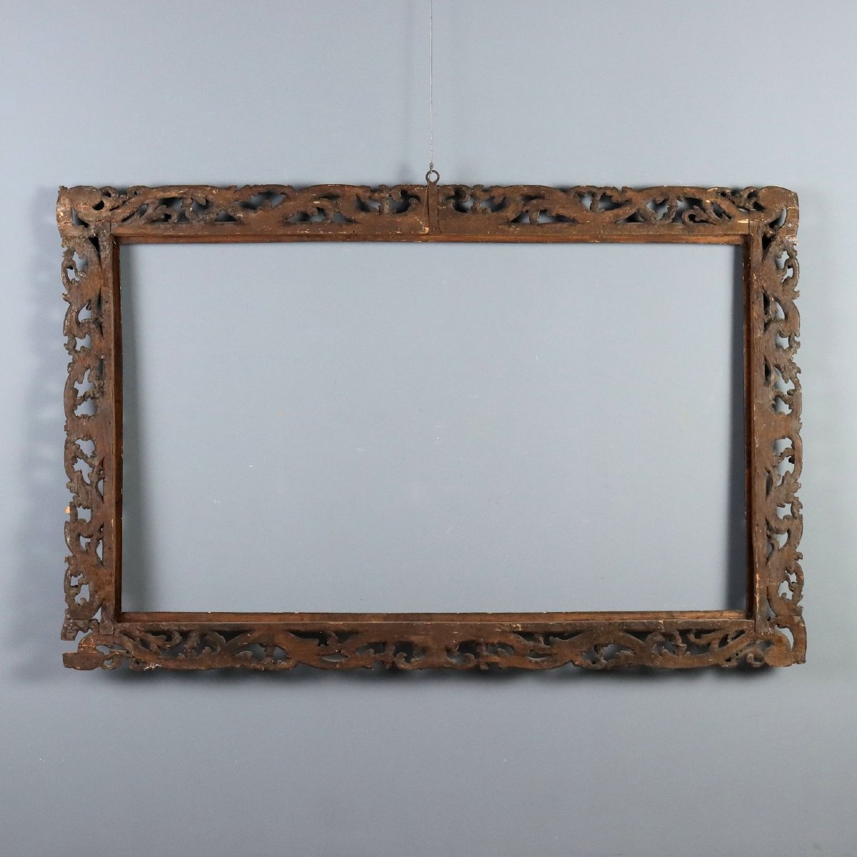 Cadre Baroque Ancien Bois Gravé Italie du XVIIIe Siècle-photo-6