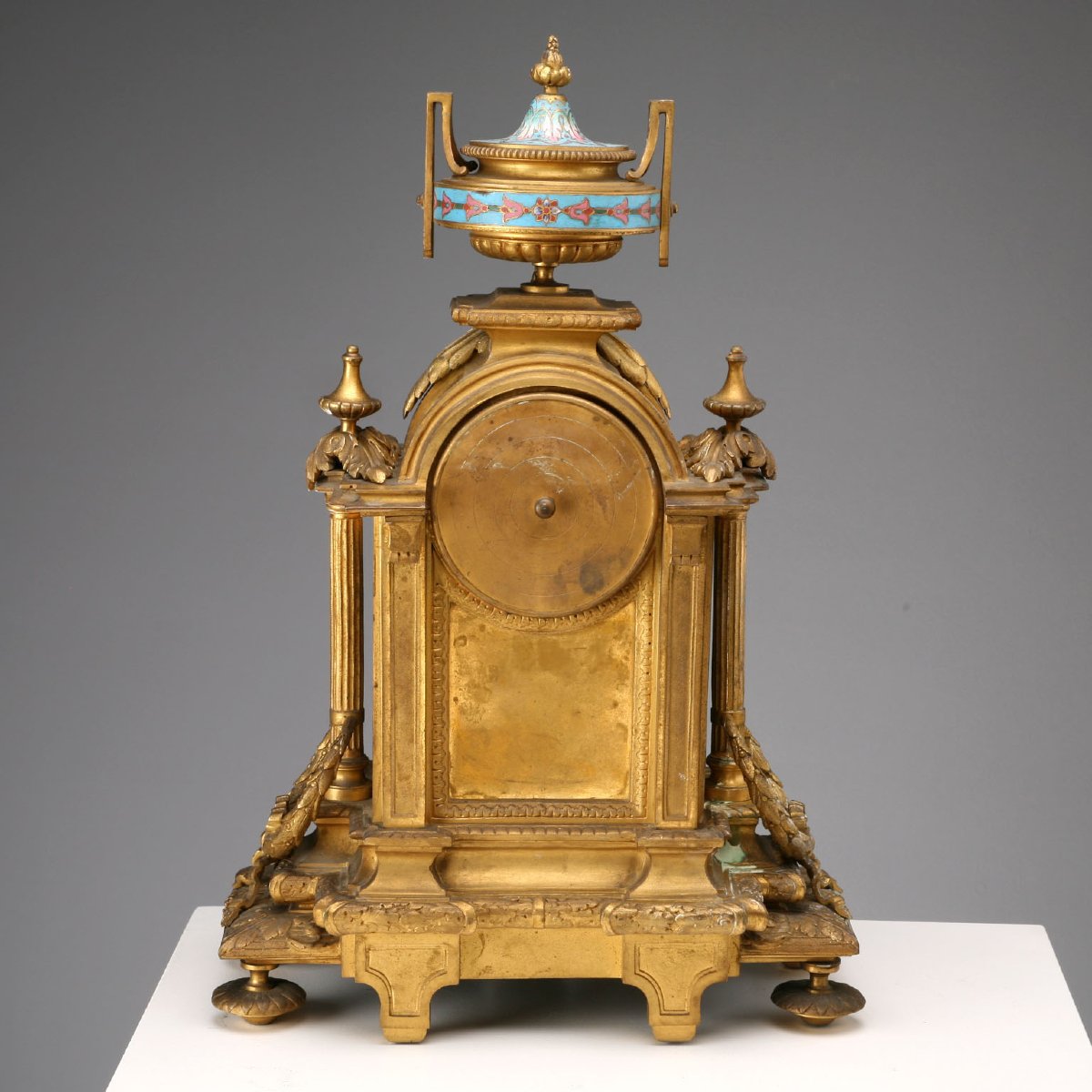 Gilded Bronze And Cloisonné Enamel Table Clock, France, Late 19th – Early 20th Century-photo-8