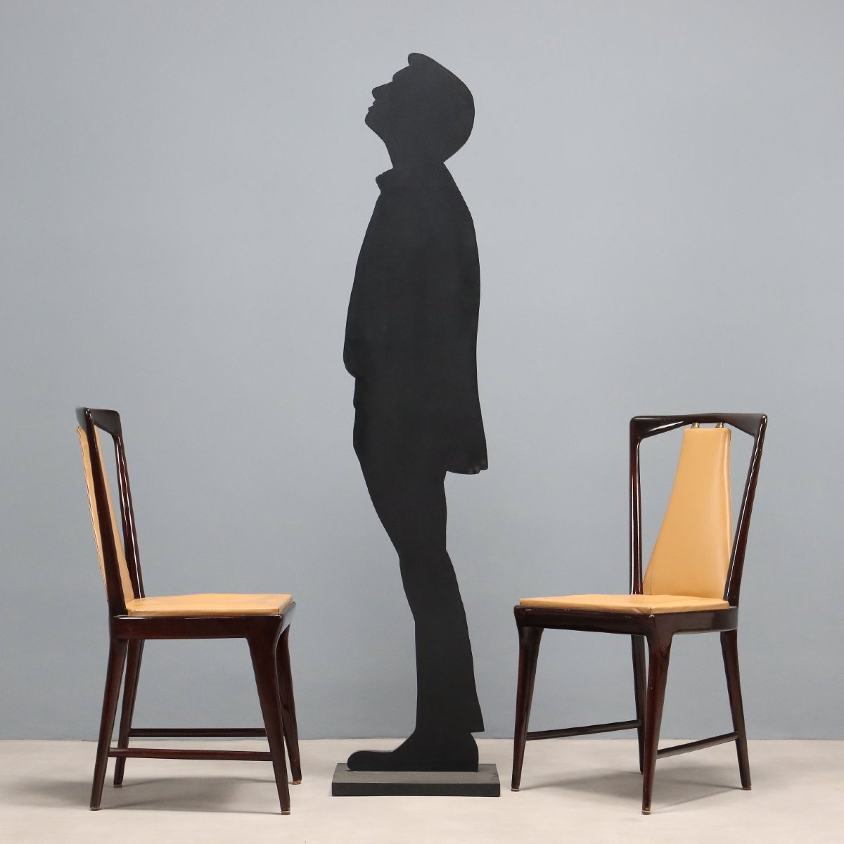 Chaises Vintage Design Osvaldo Borsani Bois Skai Années 50-photo-2