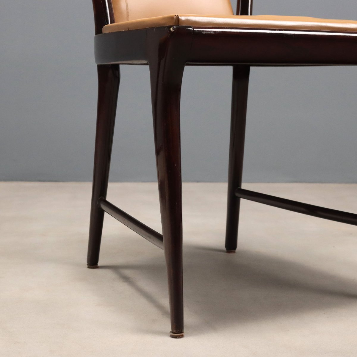 Chaises Vintage Design Osvaldo Borsani Bois Skai Années 50-photo-2