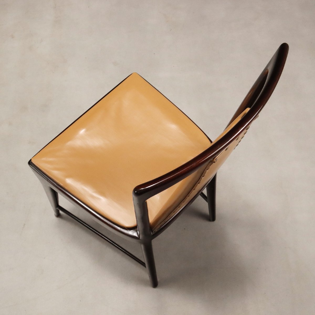 Chaises Vintage Design Osvaldo Borsani Bois Skai Années 50-photo-3