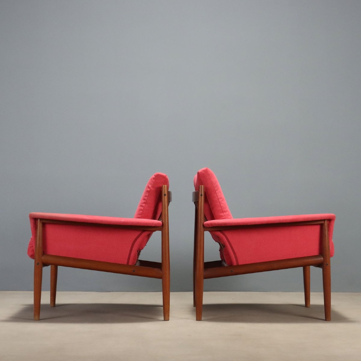 France & Son '118' Armchairs Design By Grete Jalk 1960s-photo-3