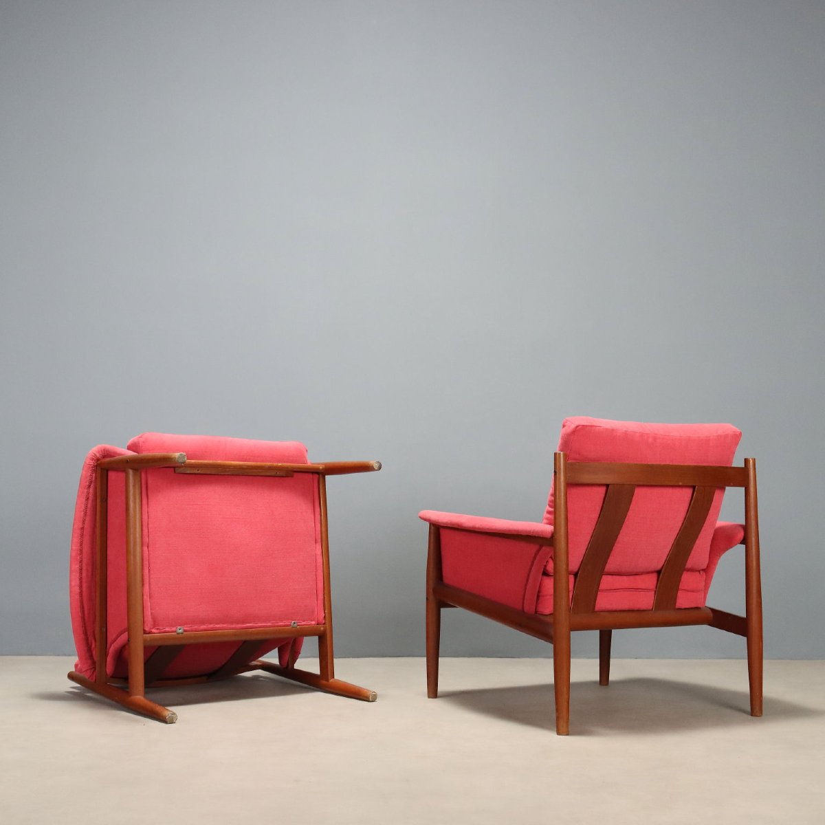 France & Son '118' Armchairs Design By Grete Jalk 1960s-photo-7