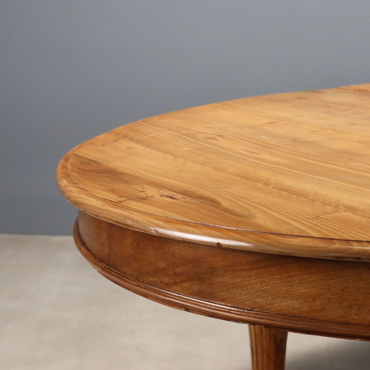 Table Extensible Ancienne Noyer Italie Moitié du XIXe Siècle-photo-4