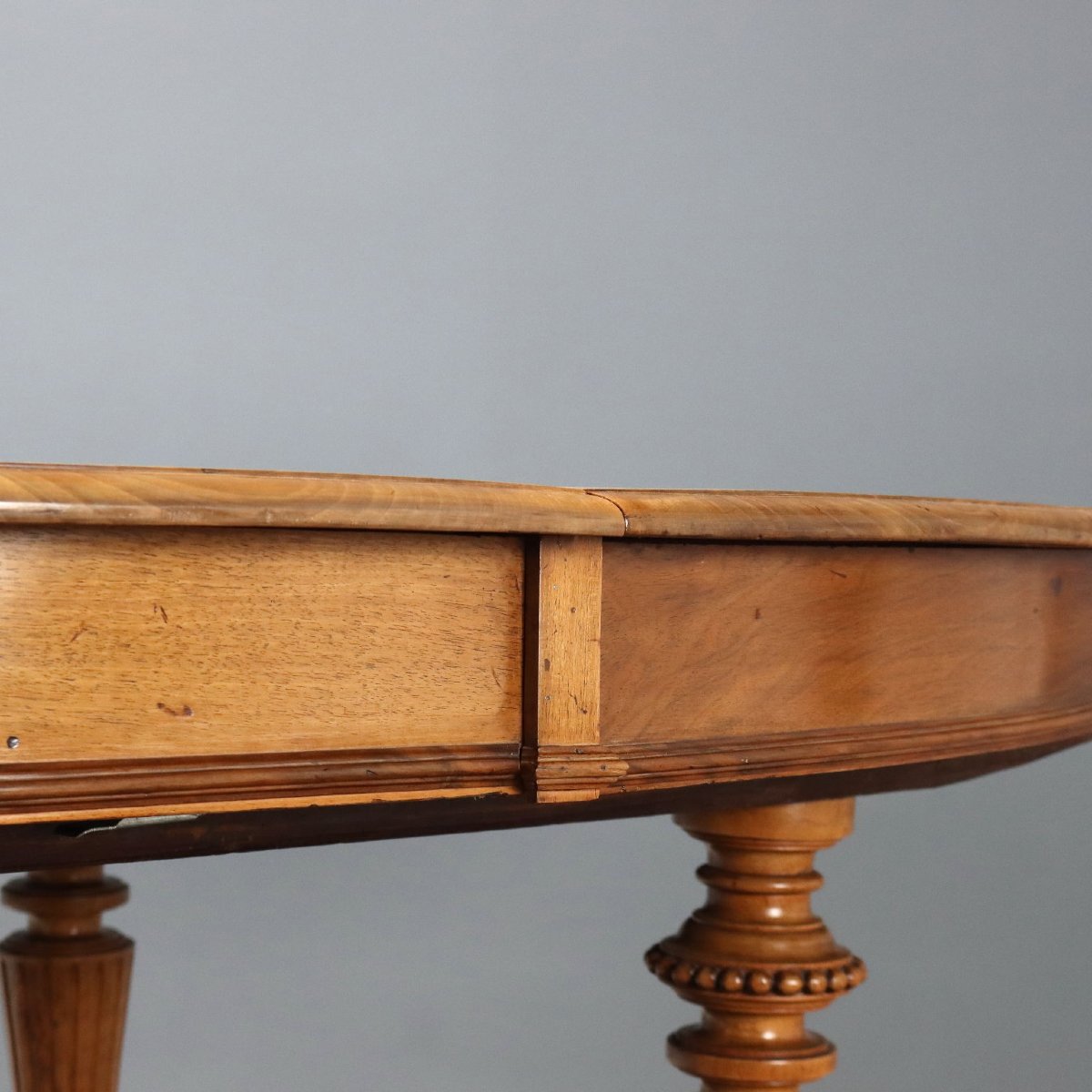 Table Extensible Ancienne Noyer Italie Moitié du XIXe Siècle-photo-1