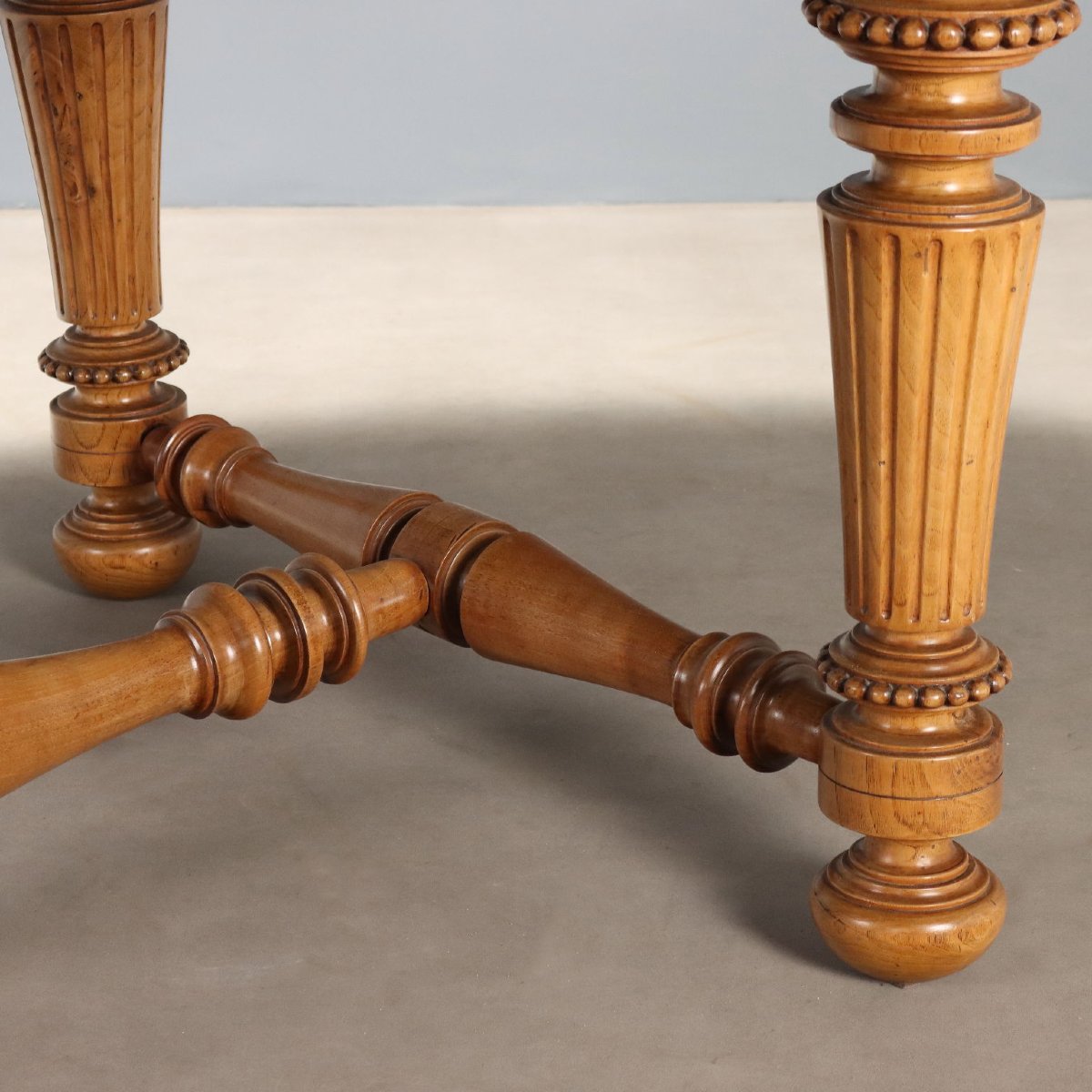 Table Extensible Ancienne Noyer Italie Moitié du XIXe Siècle-photo-5