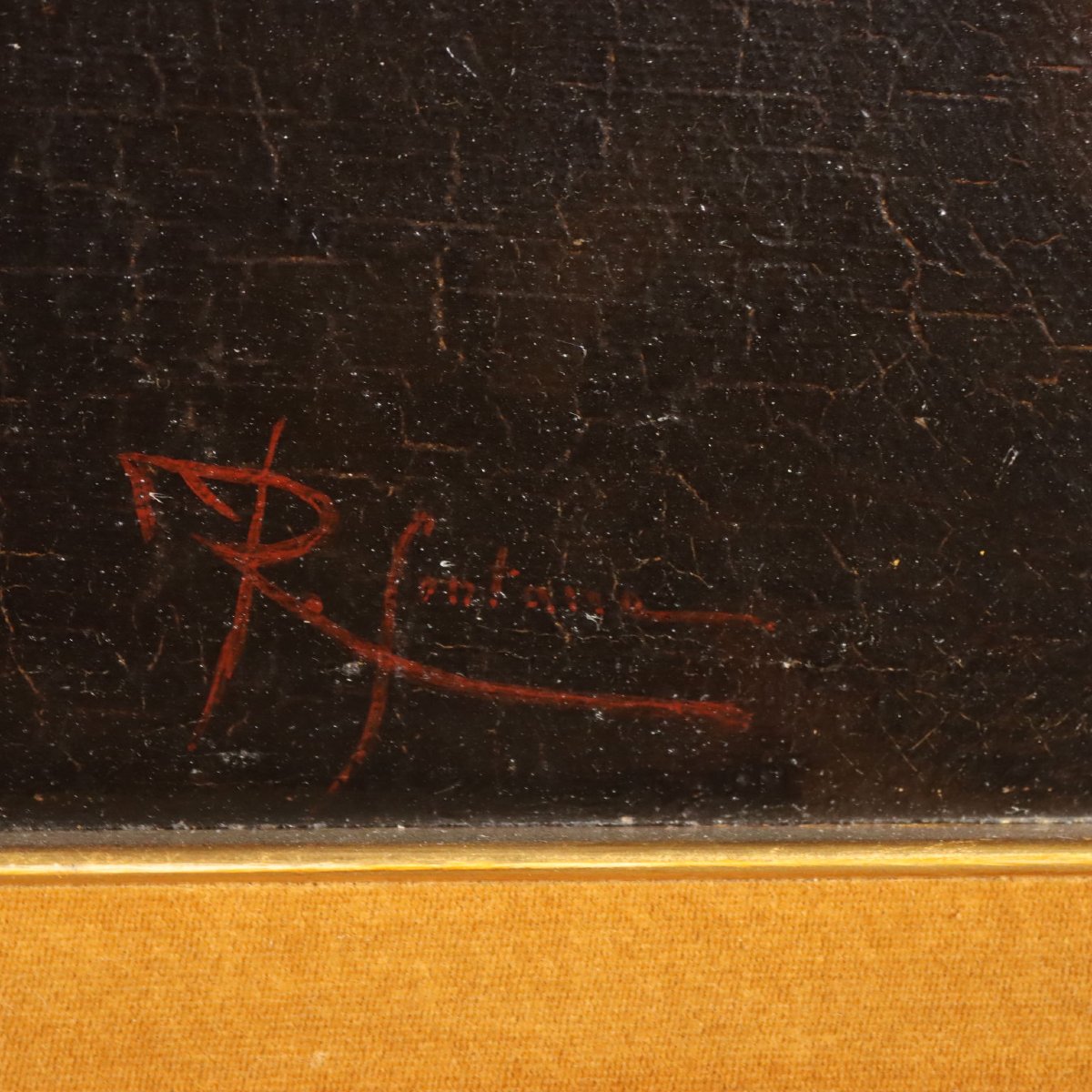 Tableau Ancien Signé Roberto Fontana Huile sur Toile XIXe Siècle-photo-2