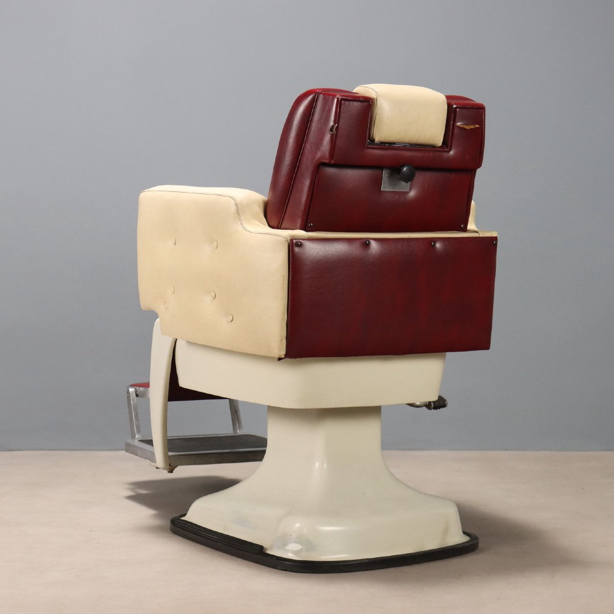 Fauteuil de Barbier Vintage Métal Simili Cuir des Années 1960 -photo-8