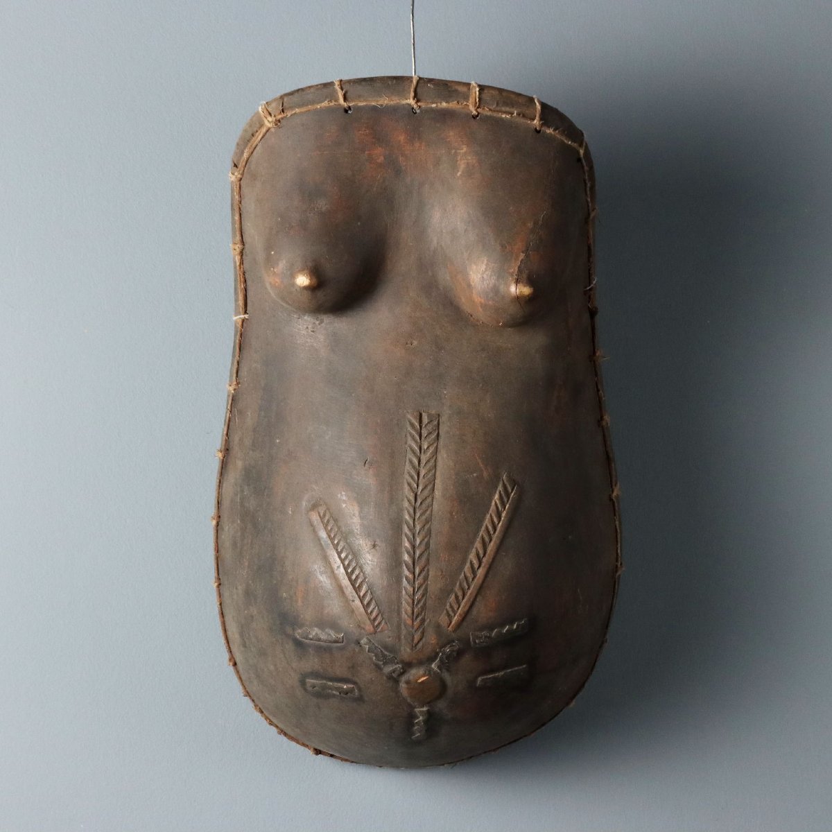 Wooden Breastplate Makonde Art Mozambique XX Century