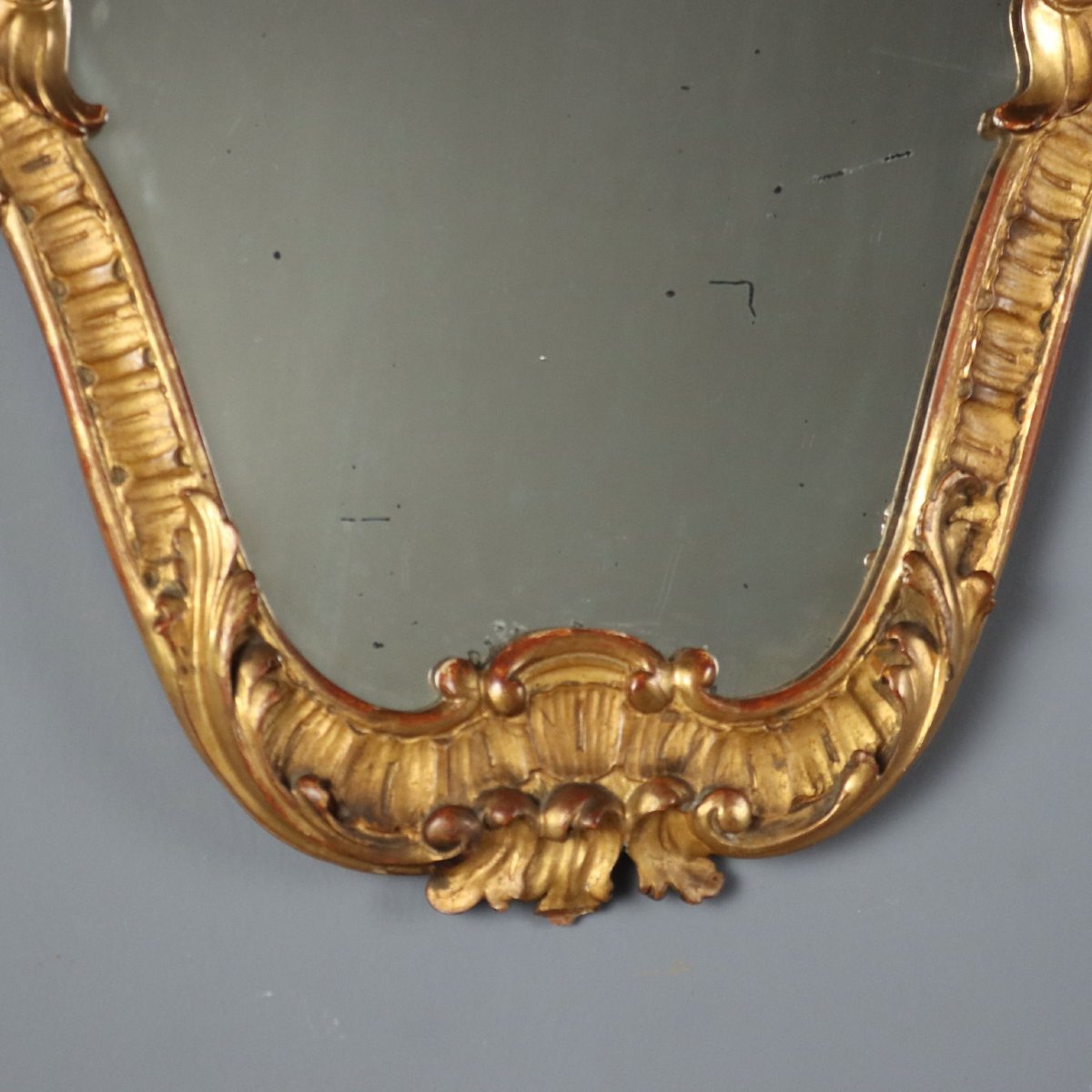 Miroirs Anciens Style Baroque Bois Gravé Italie du XIXe Siècle Originaux-photo-5