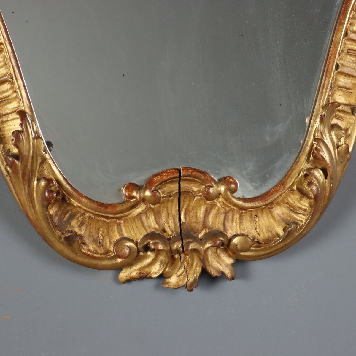 Miroirs Anciens Style Baroque Bois Gravé Italie du XIXe Siècle Originaux-photo-6