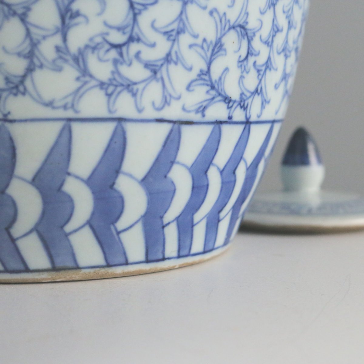 Pots à Gingembre Anciens Porcelaine avec Couvercle Chine XXe Siècle-photo-1