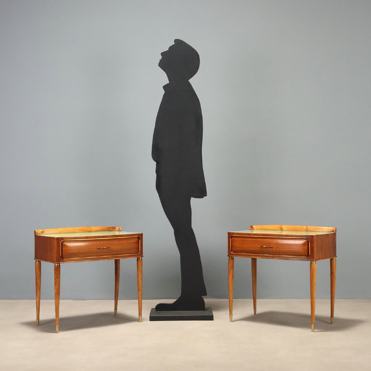 Vintage 1950s Nightstands With Drawer-photo-2