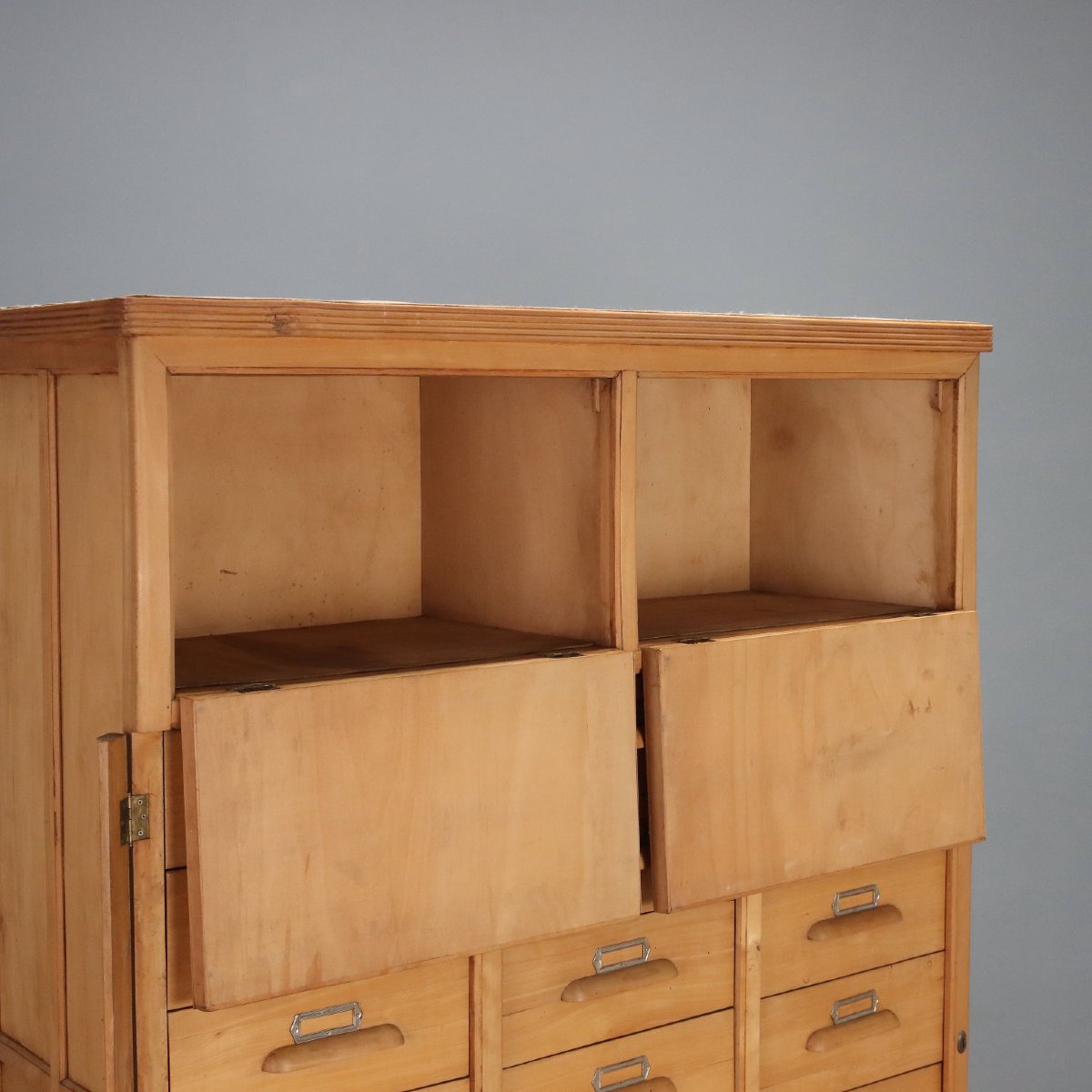 Classeur Vintage Bois Design Italie Années 1950-photo-1