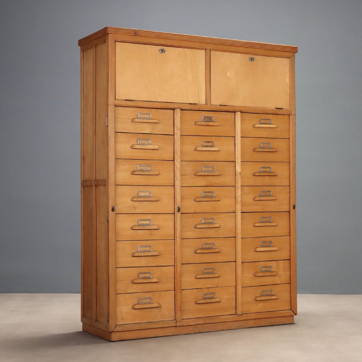 Classeur Vintage Bois Design Italie Années 1950