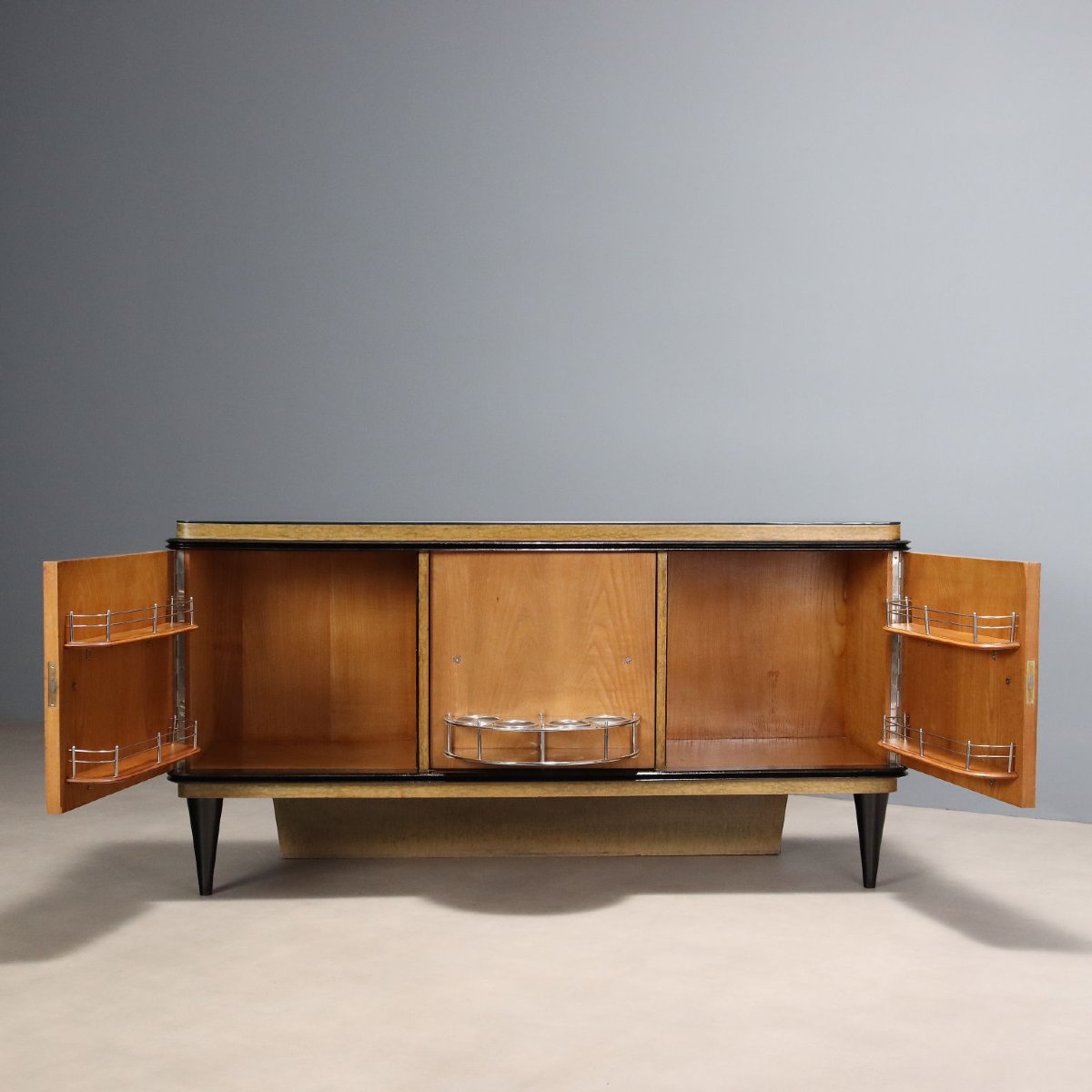 Buffet Vintage avec Fonction Bar Italie Années 1940-photo-3