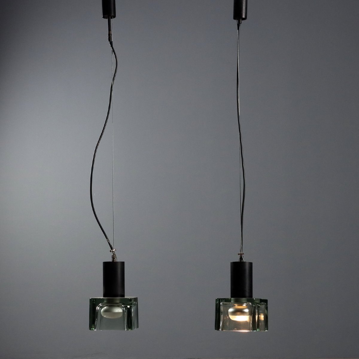 Lampes à Suspension Vintage Design Flavio Poli Italie Années 60