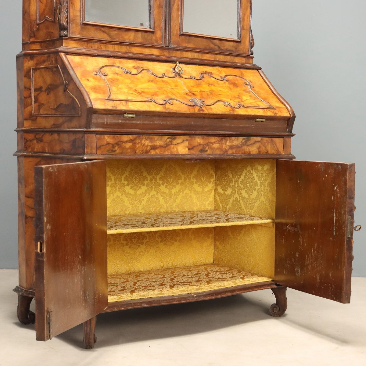 Trumeau Lombard de Style avec Portes Miroir Italie, début du XXe siècle-photo-6