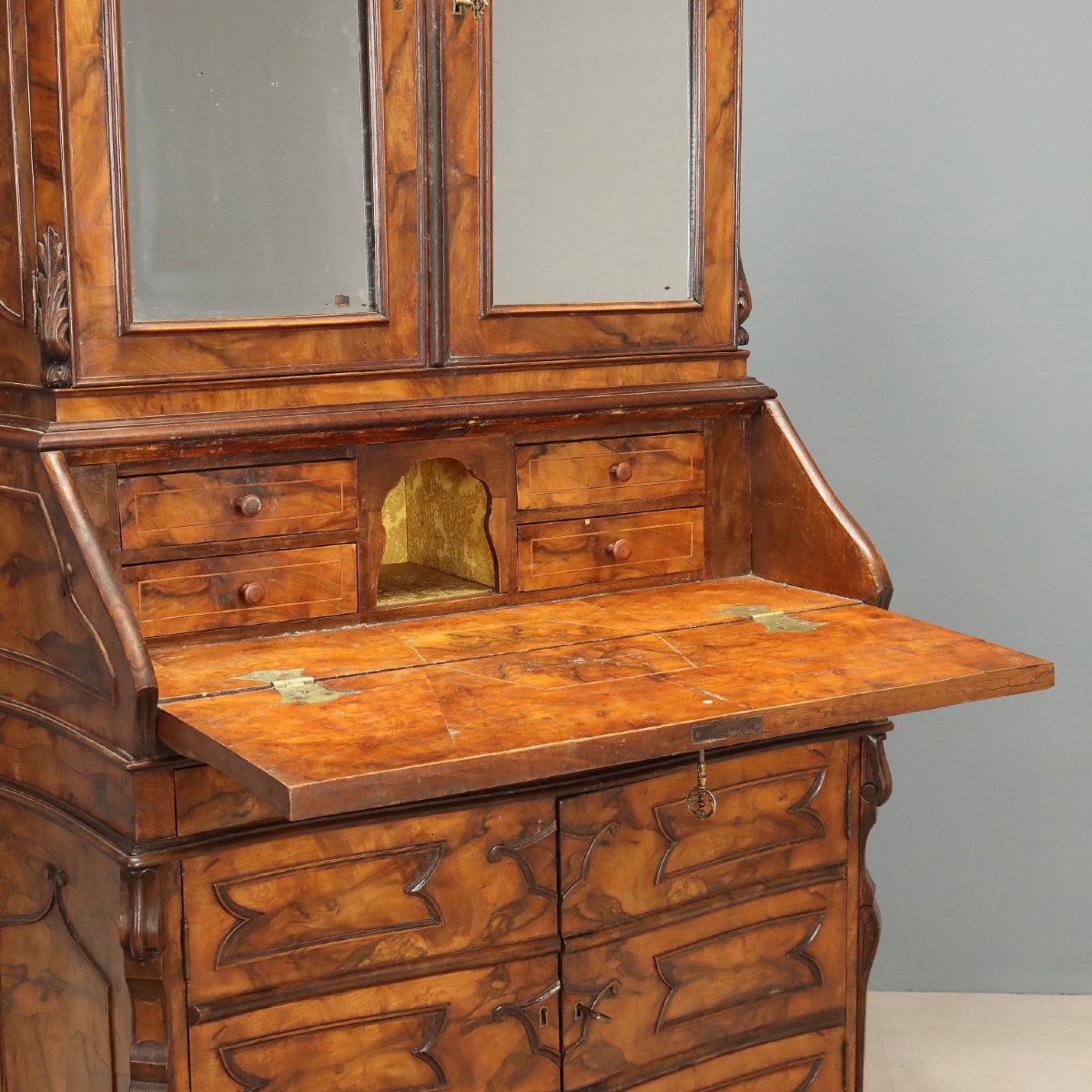 Trumeau Lombard de Style avec Portes Miroir Italie, début du XXe siècle-photo-8