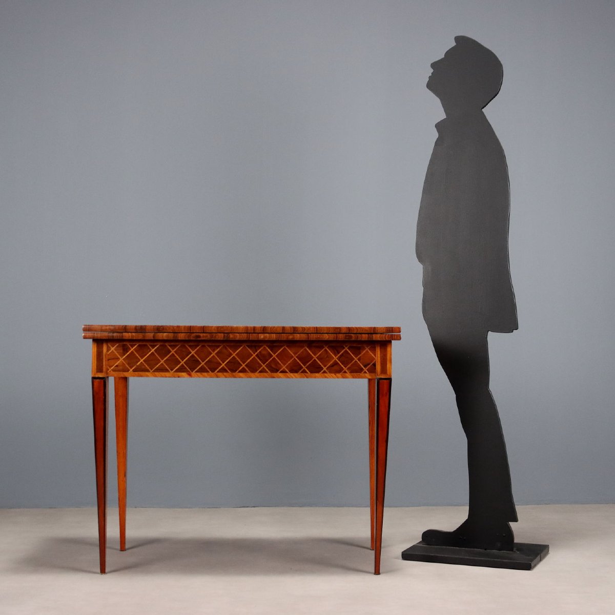 Table à Jeux Ancienne Plaquée en Differents Bois XVIIIe Siècle-photo-2