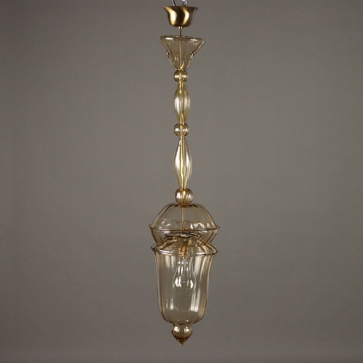Lustre Ancien Verre de Murano Vénise Italie du XXe Siècle-photo-3