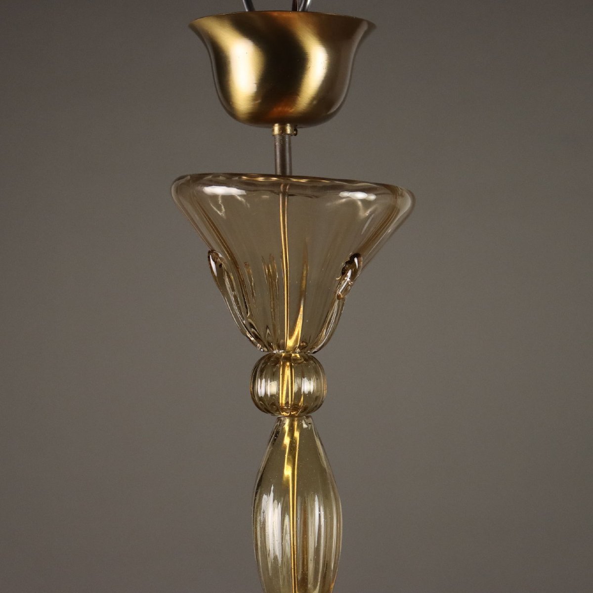 Lustre Ancien Verre de Murano Vénise Italie du XXe Siècle-photo-4