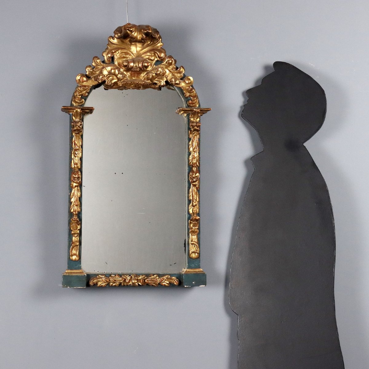Carved And Gilded Wooden Mirror - Italy, 19th Century; Italy, Mid-19th Century-photo-2