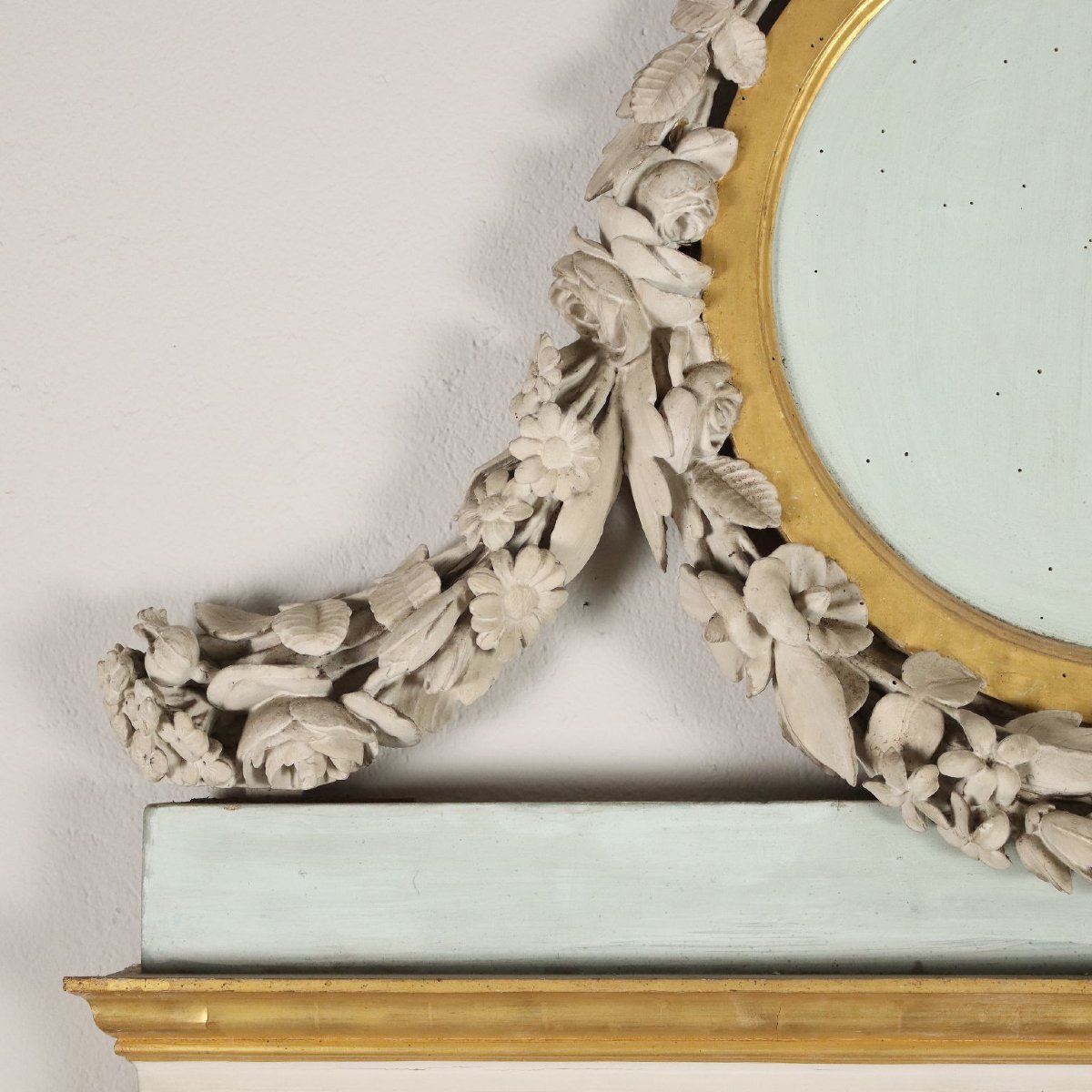 Neoclassical Lacquered Mirror, Lombardy, Italy, Last Quarter Of The 18th Century-photo-1